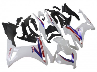Custom 2013-2015 Honda CBR500R Motorcycle Fairings - White Red Blue HRC