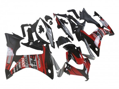 Custom 2013-2015 Honda CBR500R Motorcycle Fairings - Red Silver Glossy Black