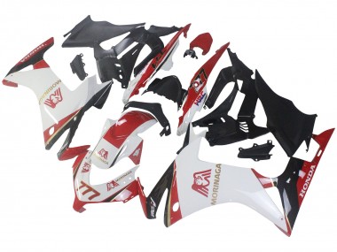 Custom 2013-2015 Honda CBR500R Motorcycle Fairings - White Red Green Glossy Black Morinage 777