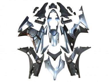 Custom 2013-2015 Honda CBR500R Motorcycle Fairing Kits - Silver Glossy Black