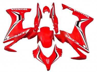 Custom 2013-2015 Honda CBR500R Motorcycle Fairings - Red White Black Stripe