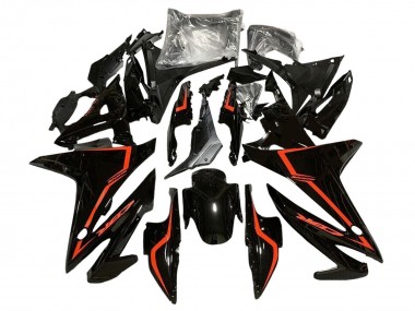 Custom 2016-2018 Honda CBR500R Motorcycle Fairings - Glossy Black Red