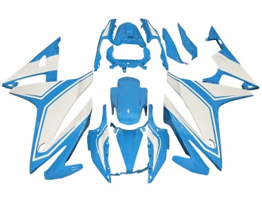 Custom 2016-2018 Honda CBR500R Motorcycle Fairings - Light Blue White
