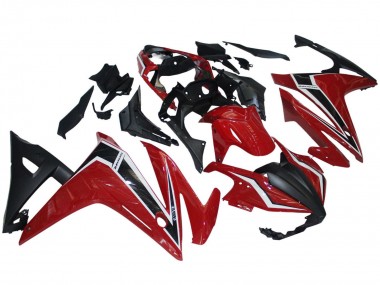 Custom 2016-2018 Honda CBR500R Motorcycle Fairings - Red White Matte Black