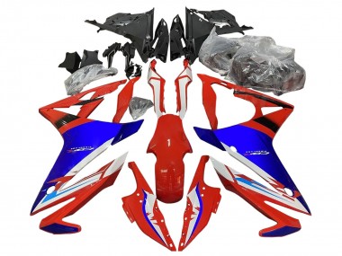 Custom 2016-2018 Honda CBR500R Motorcycle Fairings - White Red Blue