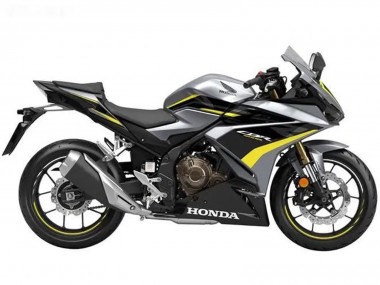 Custom 2022-2023 Honda CBR500R Motorcycle Fairings - Silver Yellow Glossy Black