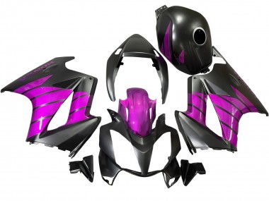 Custom 2002-2013 Honda VFR 800 Motorcycle Fairings - Purple Matte Black