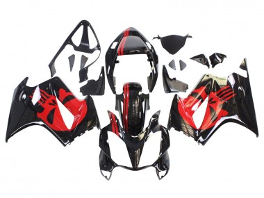 Custom 2002-2013 Honda VFR 800 Motorcycle Fairings - Glossy Black Red
