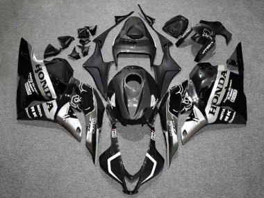 Custom 2009-2012 Honda CBR600RR Motorcycle Fairings - Silver Glossy Black HRC