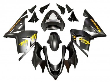 Custom 2004-2005 Kawasaki ZX10R Motorcycle Fairings - Black Ninja