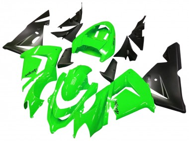 Custom 2004-2005 Kawasaki ZX10R Motorcycle Fairings - Green Black Ninja