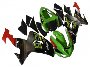 Custom 2006-2007 Kawasaki ZX10R Motorcycle Fairings - Green Grey Red Black Yellow