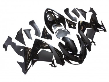 Custom 2006-2007 Kawasaki ZX10R Motorcycle Fairings - Matte Black Glossy Black
