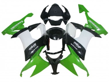 Custom 2006-2007 Kawasaki ZX10R Motorcycle Fairing - Green White Black