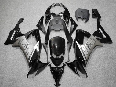 Custom 2006-2007 Kawasaki ZX10R Motorcycle Fairings - Matte Black Grey Motul