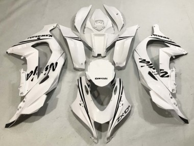 Custom 2016-2020 Kawasaki ZX10R Motorcycle Fairings - White Black