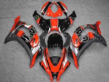 Custom 2016-2020 Kawasaki ZX10R Motorcycle Fairings - Red Silver Glossy Black