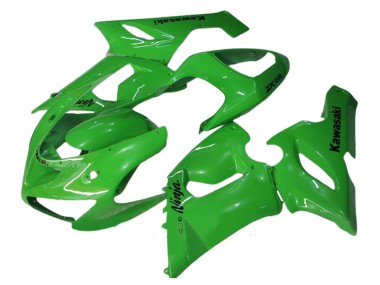 Custom 2005-2006 Kawasaki ZX6R Motorcycle Fairings - Green