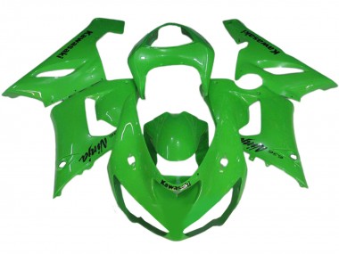 Custom 2005-2006 Kawasaki ZX6R Motorcycle Fairings - Green