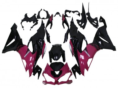 Custom 2013-2018 Kawasaki ZX6R Motorcycle Fairing - Purple Glossy Black
