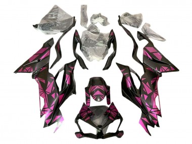 Custom 2019-2022 Kawasaki ZX6R Motorcycle Fairings - Purple Black