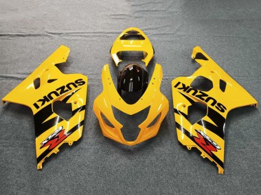 Custom 2004-2005 Suzuki GSXR 600 / GSXR 750 Motorcycle Fairings - Yellow Black
