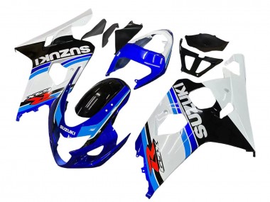 Custom 2004-2005 Suzuki GSXR 600 / GSXR 750 Motorcycle Fairing - White Blue Black Red