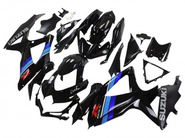 Custom 2008-2010 Suzuki GSXR 600 / GSXR 750 Motorcycle Fairings - Glossy Black Blue