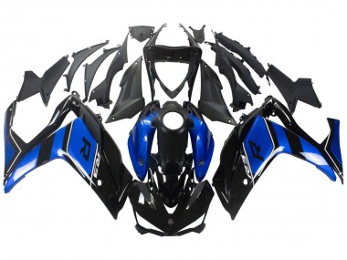 Custom 2015-2018 Yamaha YZF R3/R25 Motorcycle Fairing - Blue Glossy Black