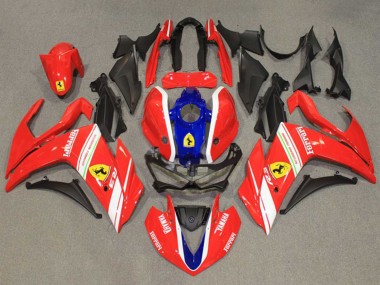 Custom 2015-2018 Yamaha YZF R3/R25 Motorcycle Fairings - Red White Blue