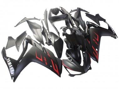 Custom 2015-2018 Yamaha YZF R3/R25 Motorcycle Fairings - Glossy Black Matte Black Red