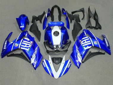 Custom 2015-2018 Yamaha YZF R3/R25 Motorcycle Fairings - Blue White Fiat