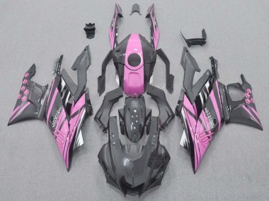 Custom 2015-2018 Yamaha YZF R3/R25 Motorcycle Fairings - Pink Glossy Black