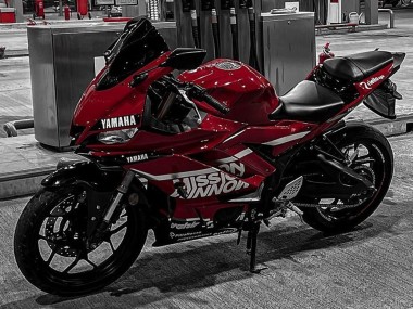Custom 2019-2021 Yamaha YZF R3/R25 Motorcycle Fairings - Dark Red White Silver Black Valsir