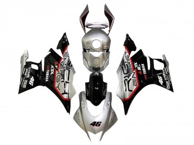 Custom 2019-2021 Yamaha YZF R3/R25 Motorcycle Fairings - Silver Red Black 46