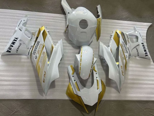 2019-2021 Yamaha YZF R3/R25 Motorcycle Fairings - White Gold Semakin Didepan