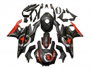 Custom 2019-2021 Yamaha YZF R3/R25 Motorcycle Fairings - Red Black Carbon Fiber