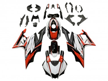 Custom 2019-2021 Yamaha YZF R3/R25 Motorcycle Fairing - White Red Black
