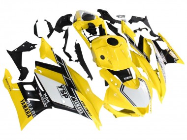 Custom 2019-2021 Yamaha YZF R3/R25 Motorcycle Fairings - Yellow White Black Stripe