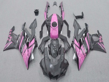 Custom 2022-2024 Yamaha YZF R3/R25 Motorcycle Fairings - Pink Black Monster