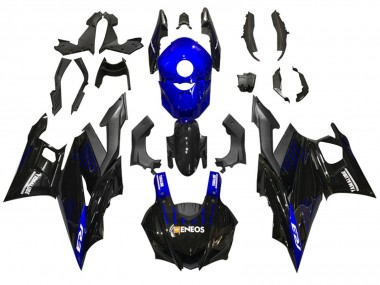Custom 2022-2024 Yamaha YZF R3/R25 Motorcycle Fairings - Blue Black ENEOS Yamalube