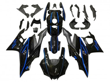 Custom 2022-2024 Yamaha YZF R3/R25 Motorcycle Fairings - Glossy Black Blue