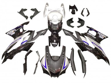 Custom 2022-2024 Yamaha YZF R3/R25 Motorcycle Fairing Kits - Silver Blue Black Carbon Fiber Style