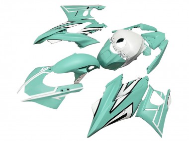 Custom 2022-2024 Yamaha YZF R3/R25 Motorcycle Fairings - Light Green White Black Stripe