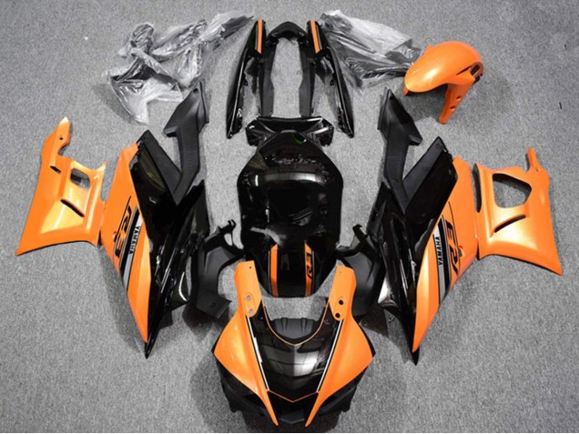 2022-2024 Yamaha YZF R3/R25 Motorcycle Fairings - Orange Glossy Black