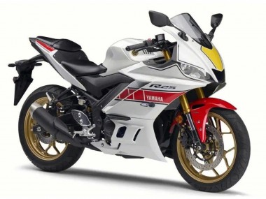 Custom 2022-2024 Yamaha YZF R3/R25 Motorcycle Fairing - White Red Black