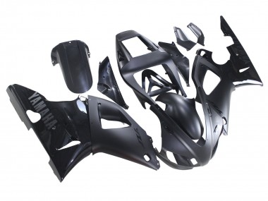 Custom 1998-1999 Yamaha YZF 1000 R1 Motorcycle Fairings - Matte Black Glossy Black