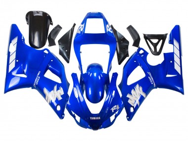 Custom 1998-1999 Yamaha YZF 1000 R1 Motorcycle Fairings - Blue White