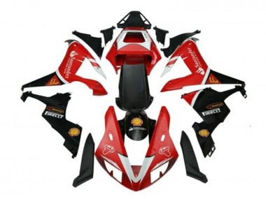 Custom 2002-2003 Yamaha YZF 1000 R1 Motorcycle Fairings - Red Silver Black Santander