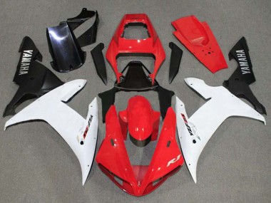 Custom 2002-2003 Yamaha YZF 1000 R1 Motorcycle Fairings - Red White Black